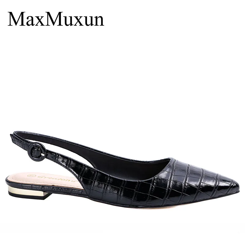 MaxMuxun/женские босоножки на низком каблуке; женские модные туфли с острым носком на плоской подошве; повседневные туфли-лодочки на не сужающемся книзу массивном каблуке