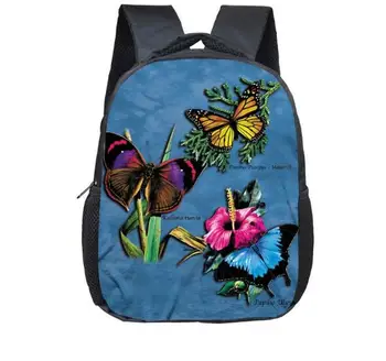 

12inch infants child printing Bag Cute animals Backpack for Toddler Boys & Girl butterfly kindergarten nursery schoolbag cute