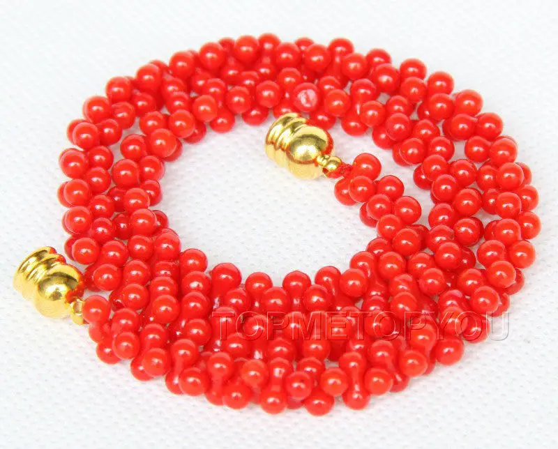 

Free Shipping >> Stunning red CORAL necklace magnet e2452
