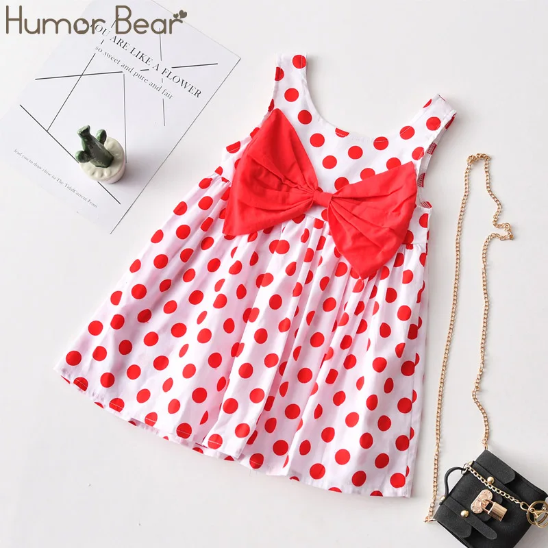 Humor Bear/ г.; Сетчатое платье для девочек; платье принцессы; вечерние платья-пачки на день рождения; Модная одежда для малышей; Детская летняя одежда - Цвет: Red