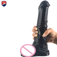 MLSice 25CM Big Anal Plug Animal Horse Dildo Large Rubber Penis Huge Dildos Anus Stimulate G-spot Masturbation Sex Toy for Woman