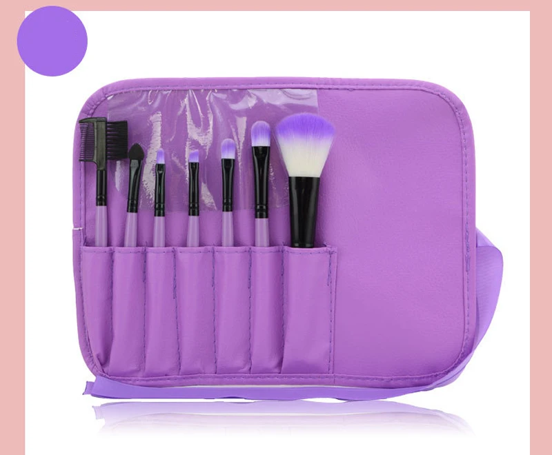 7 Pcs Natural Eye Makeup Brushes Tool Set Cosmetic Foundation Make Up Brushes Bag Eyeshadow Eyebrow Eyelash Lip Brush Beauty Kit (10)