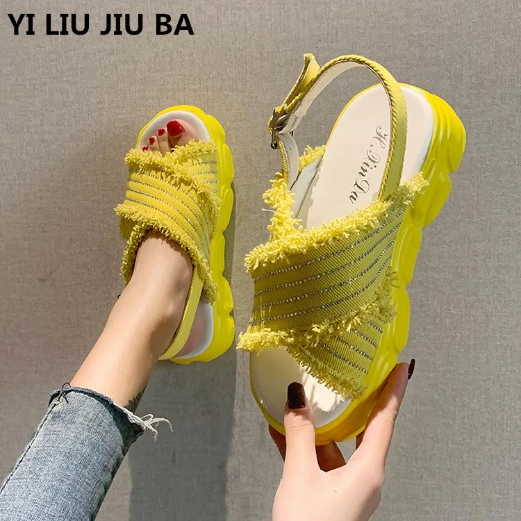 

new Summer flats Sandals Women shoes Breathable Comfort Ladies Walking Shoes Woman Sandals Platform Casual Sandals mujer *015