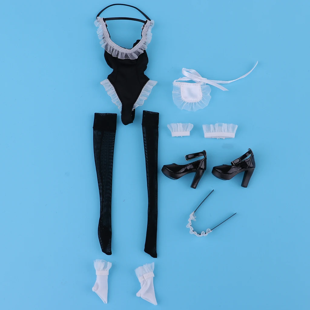 1:6 Scale Female Maid Outfit Girl Clothes for 12inch  Figure
