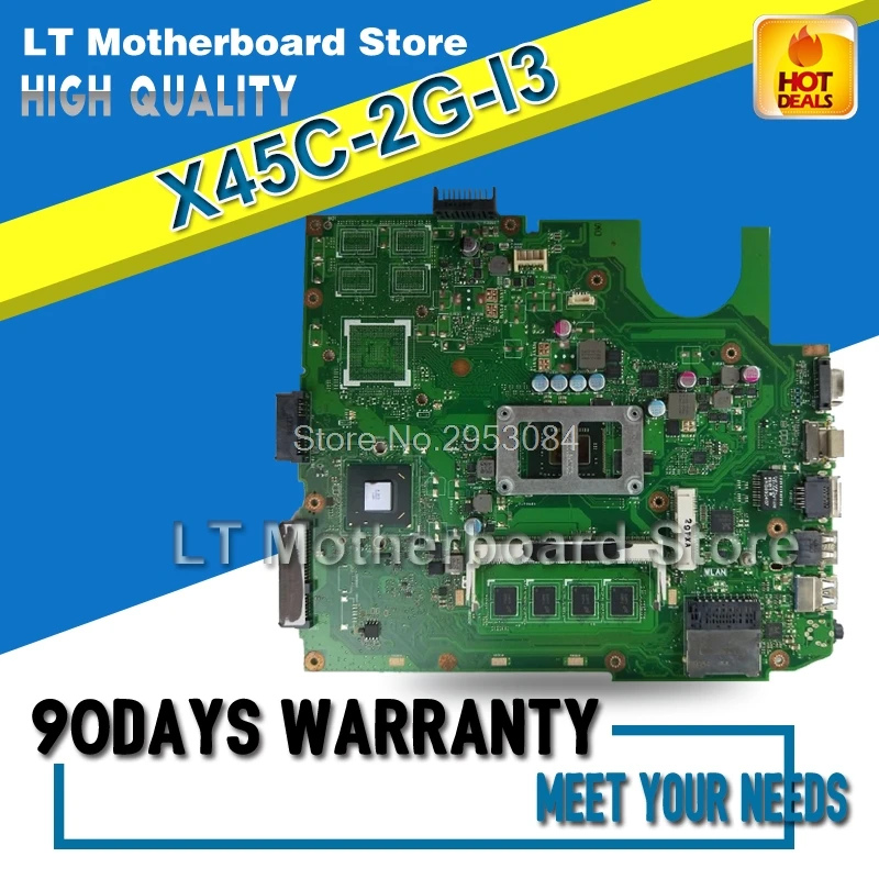 

X45C Motherboard 2G I3 CPU For ASUS X45C X45VD Laptop motherboard X45C Mainboard X45C Motherboard test 100% OK