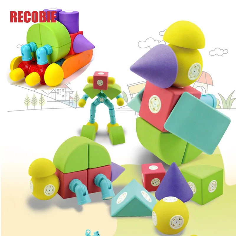 

New Design EVA Magnetic Blocks Educational Construction Set Models & Building Toy Magnet Designer Kids Gift-29 PCS qw0022