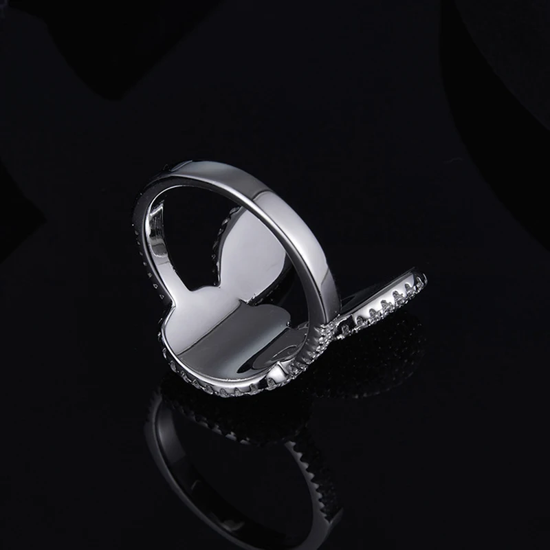 

Naughty Bunny Ring S925 Sterling Silver with Zircon Jewelry Stars Fits Monaco Jewelry Matching Gifts Women's Ring