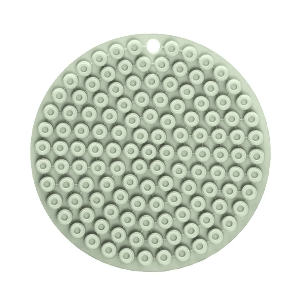 

2018 Durable Silicone Round Non Slip Heat Resistant Mat Coaster Cushion Non-slip Heat Pads Mats For Kitchen Accessories YF