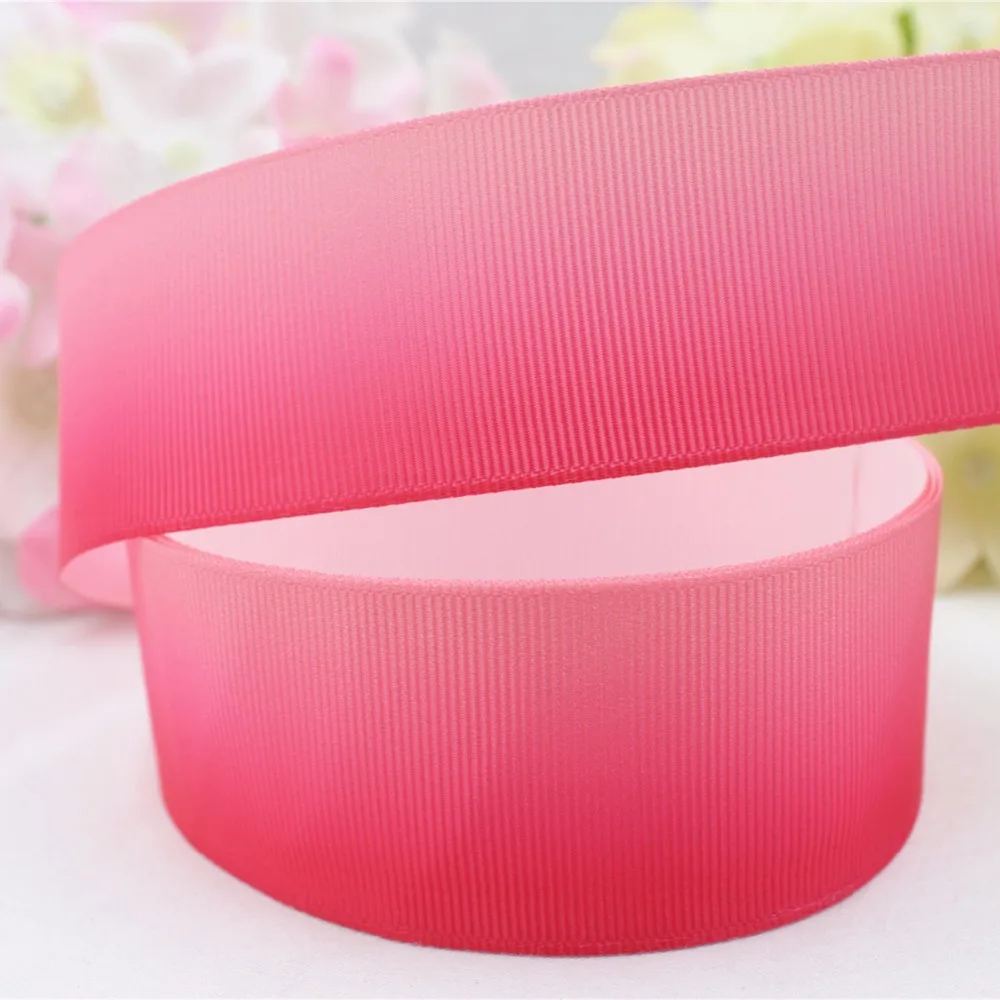 167249,38mm Gradient Colors Printed Grosgrain Ribbon Packaging Design