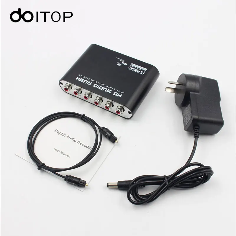 

DOITOP 5.1 Audio Decoder SPDIF Coaxial to RCA DTS AC3 Optical Digital Amplifier Analog Converter Amplifier HD Audio Rush #