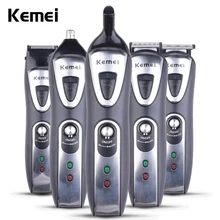 7 in 1 Hair Clipper Electric Rechargeable Hair Nose Ear Trimmer Men Beard Sideburns Razor Shaver Hair Removal Comb KM-1617