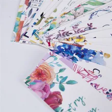 30 шт. бумажные закладки с цветами, открытки для сообщений, бумажные закладки для книг, школьные принадлежности, аксессуары, канцелярские подарки