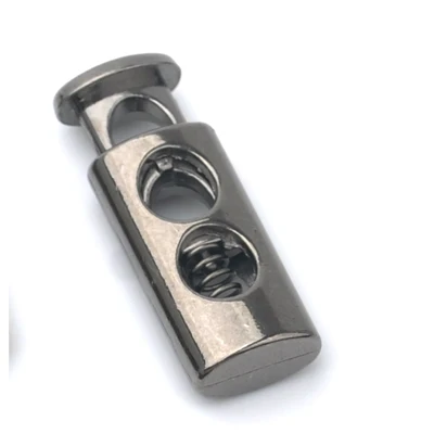 30 шт./лот Овальный металлический сплав 4 мм пробки для отверстий зажим для шнура фиксатор шнурка серебро, черный, бронзовый STP-006 - Цвет: Черный никель