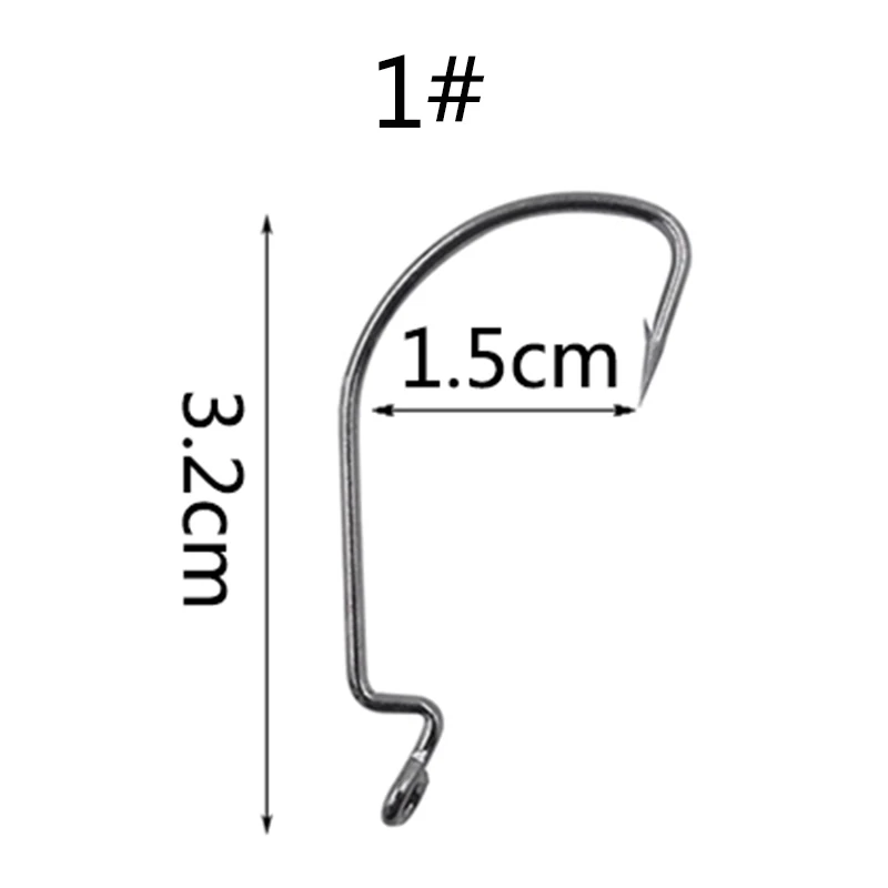 10 шт./лот, рыболовные мягкие крючки для Червяков, Высокоуглеродистая сталь, широкий супер замок, рыболовные крючки, приманка, мягкие крючки, 6#-4/0#, рыболовные снасти - Цвет: 1