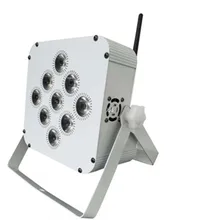 8 шт./лот) Высококачественная батарея+ беспроводной+ пульт дистанционного управления 9*18 Вт RGBWA+ UV(6 в 1) светодиодный плоский Par свет