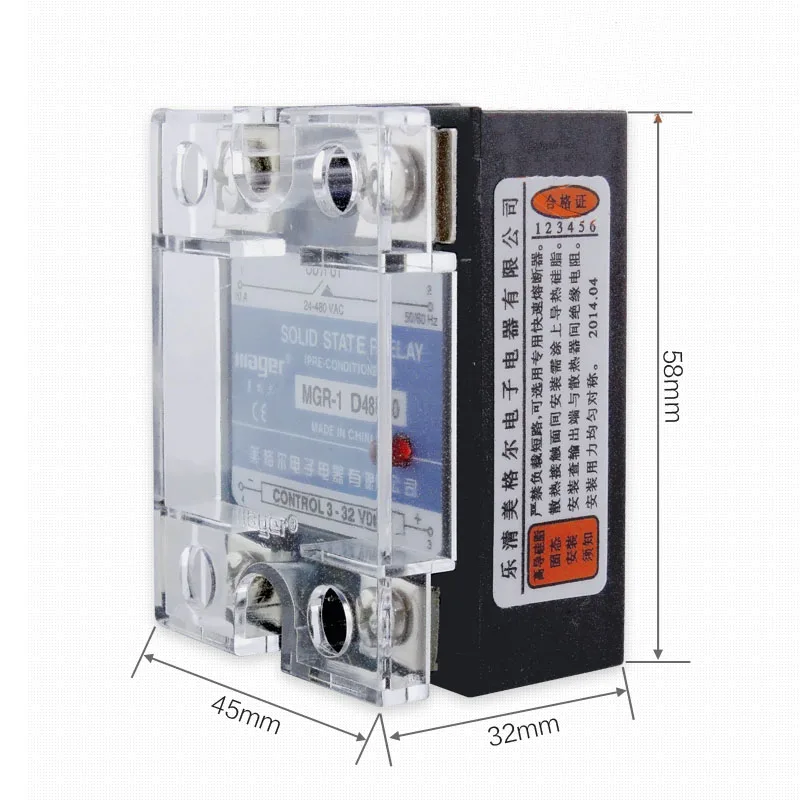Бесплатная доставка 2 шт. 60A Промышленное использование Mager SSR MGR-1 D4860 DC-AC