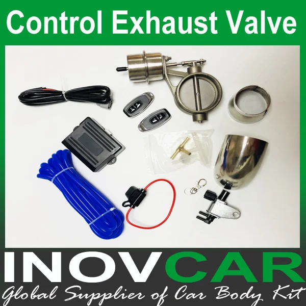

1Set Car Exhaust Control Valve Set With Vacuum Actuator CUTOUT 2.5" 63mm Pipe CLOSE STYLE with Wireless Remote Controller