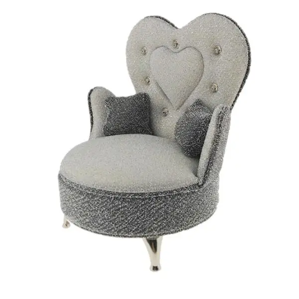 1/6 Scale Sofa Armchair Furniture for Action Figures 12inch Doll Gray+Silver