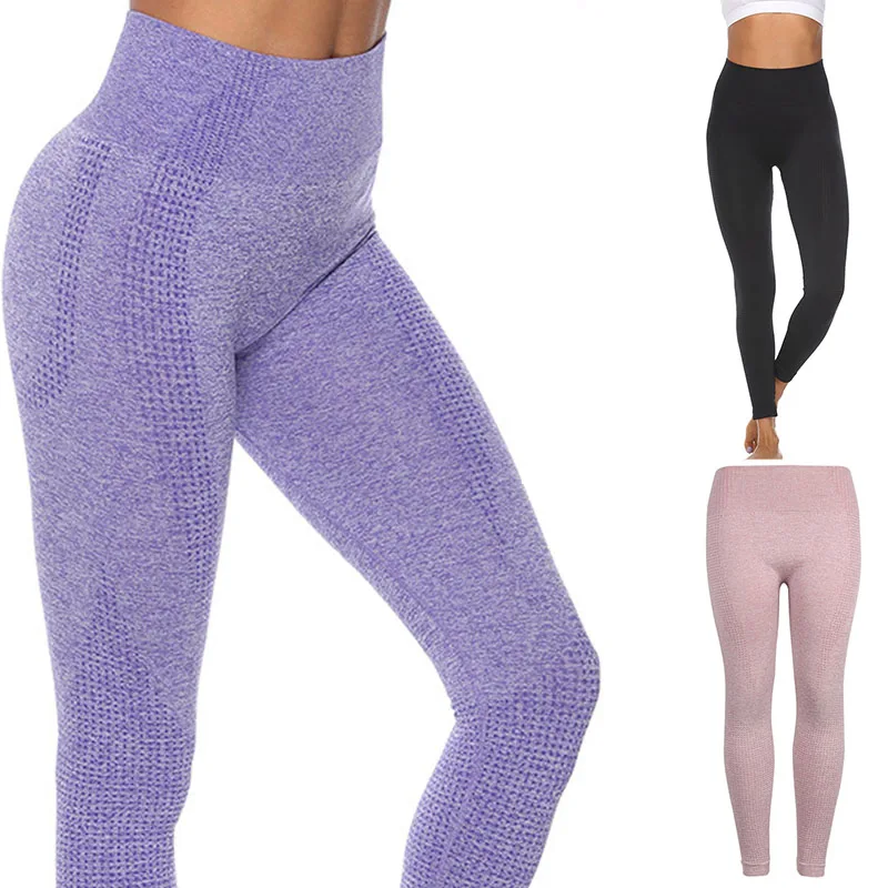 

Women Leggings Push Up Hip Knitting Fitness Sporting Workout Athletic Leggins Elastic High Waist Slim Jogging Pants Female