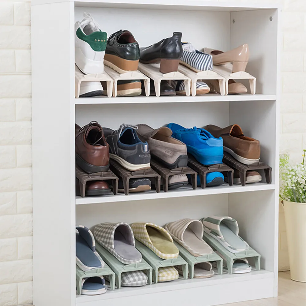 

Bathroom Kitchen Storag Plastic Rack Shoes Multi-Colored Display Rack Shoes Organizer Space-Saving Plastic Rack Storage L516