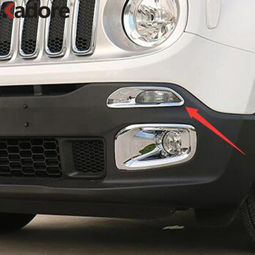 For Jeep Renegade 2015 2016 ABS Chrome Auto Front Signal Turn Lamp