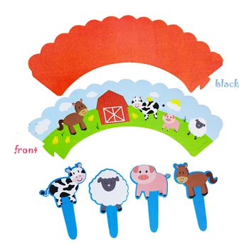 

Omilut 24pcs Family Farm Cake Decoration Family Farm Animal Cake Topper Baby Shower Decoration Happy Birthday Party Supplies