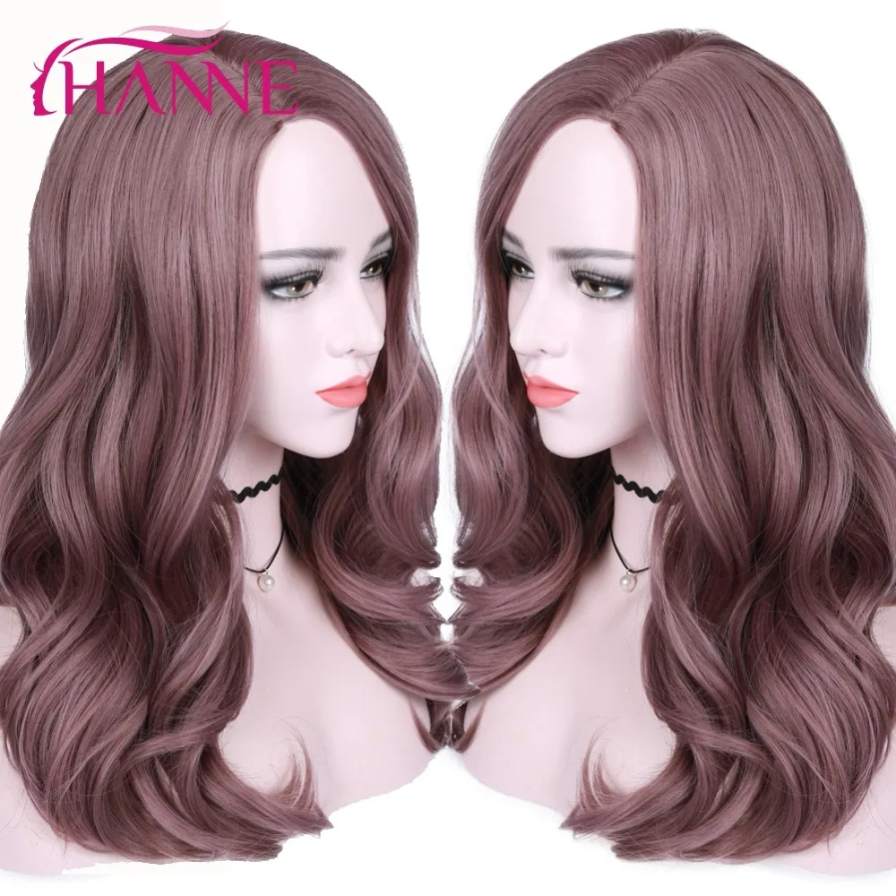 Ханне 18 дюйм(ов) фиолетовый длинные волнистые парик синтетические парики для косплея Для черный для женщин натуральный Искусственные