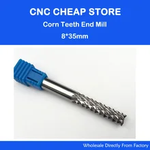 1 stück 8*35mm Gute Qualtiy Wolfram Stahl Hartmetall-schaftfräser Gravur mais Zähne Bits CNC PCB Frässtifte Fräser Bohrer Bit