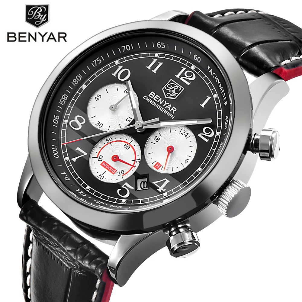 BENYAR Sport Watches for Men Waterproof Chronograph Six Pointer Outdoor