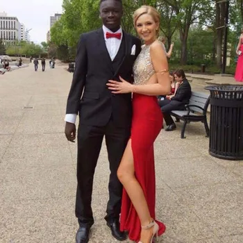 

(Jacket+Pants+Vest+Bow) Men Suit Notched Lapel Groom Wedding Tuxedos terno Slim Fit Best black Mens Wear Suits Sets 2020