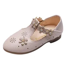 Брошь из горного хрусталя для девочек; тонкие туфли с цветочным узором; кожаные туфли принцессы; Zapatos De La Princesa Flor Del Rhinestone De La Muchacha