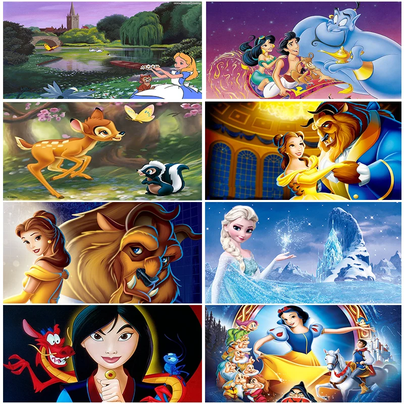 

Full 5D DIY Diamond Painting Cross Stitch Set Cartoon Picture Gift Round Diamond Embroidery Mosaic Pattern Home Decor