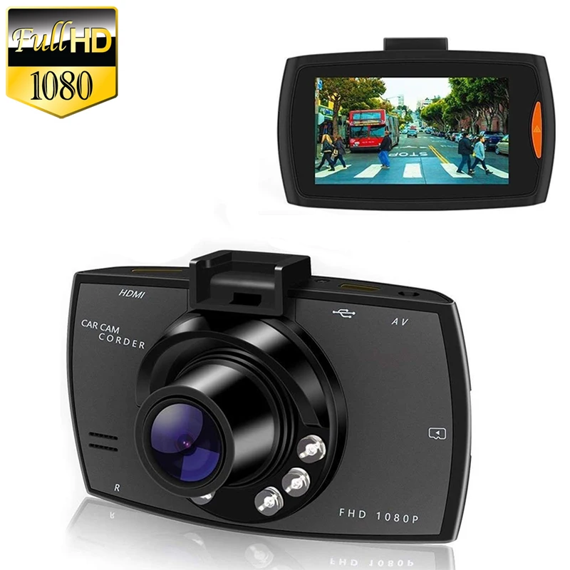 Автомобильный видеорегистратор с экраном 2 7 дюйма FHD 1080P портативный