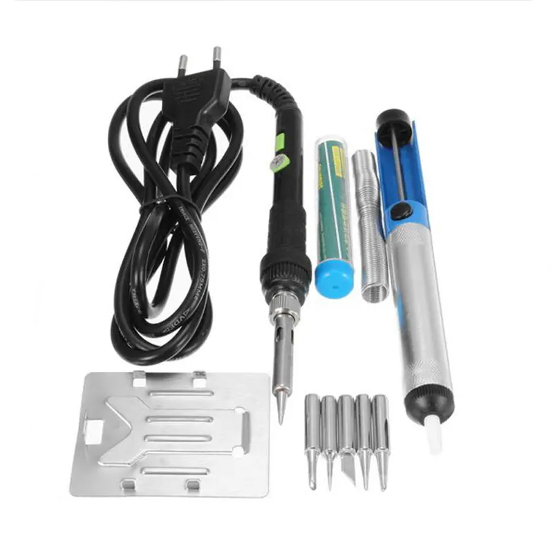 

947-III 110V/ 220V 60W Electric Temperature Adjustable Soldering Iron Welding Gun Repair Tool Kit with 5 Tips