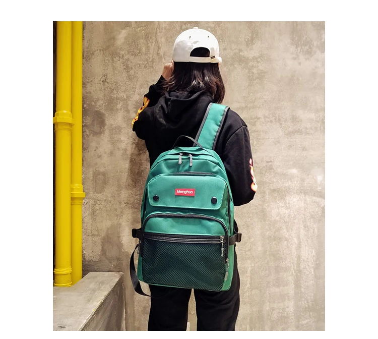 2017 Women Backpacks For Teenage Girls Youth Trend Schoolbag Student Bag Menghuo BRAND Nylon Waterproof Laptop Backpack Mochilas (21)