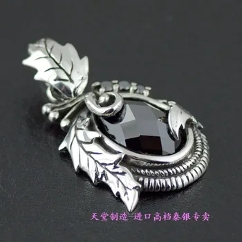 

Thailand imports s925 sterling silver inlay, Black Pendant, silver girl