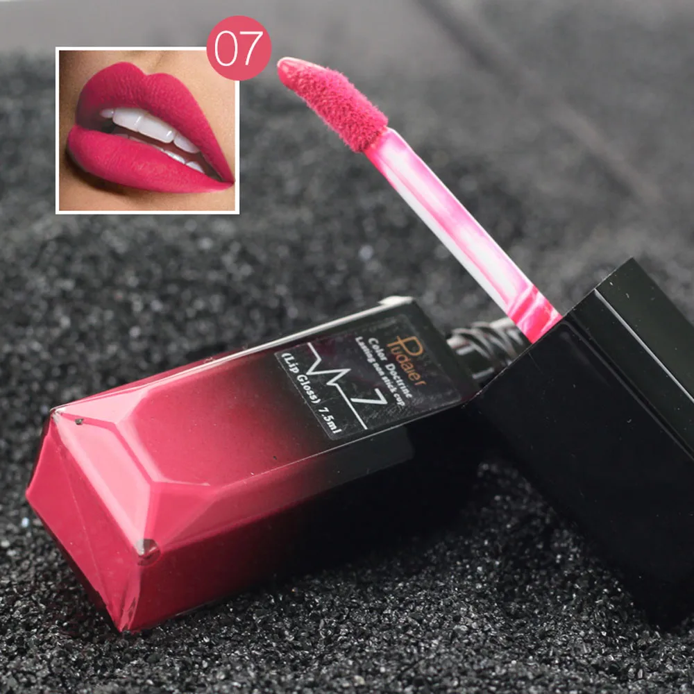 

2017 # makeup Long Lasting Lipstick Waterproof Matte Liquid Lip Gloss Lip Liner Cosmetics