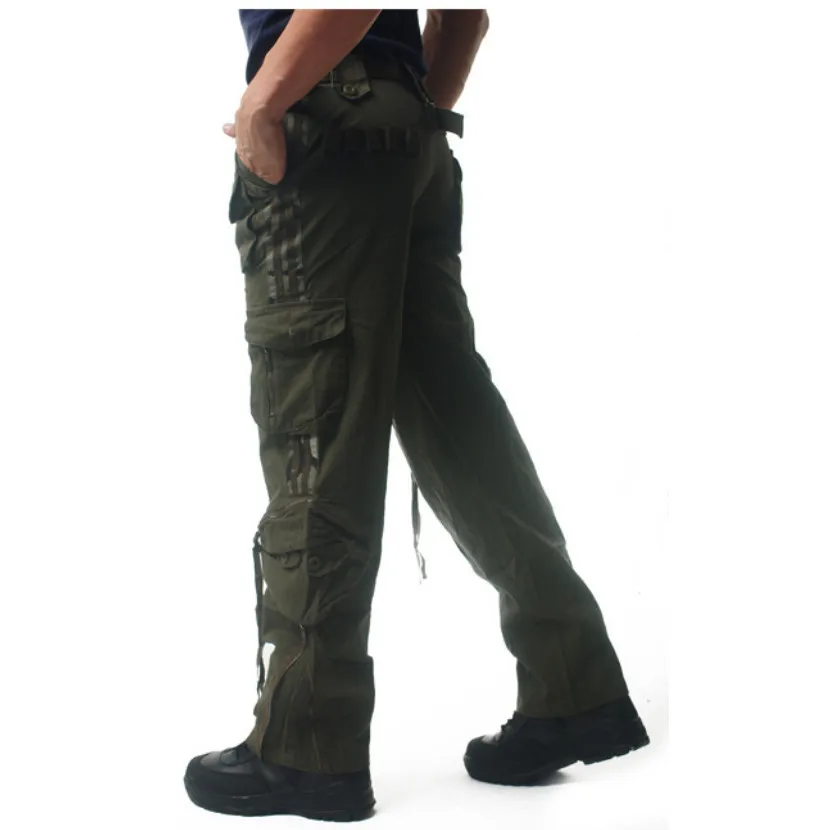 Мужские мешковатые брюки карго в стиле милитари Тактические Брюки с