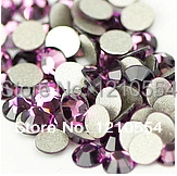 SS30 6.4-6.6mm amethyst 288pcs/bag glass non hot fix rhinestones flat back stones free shipping | Дом и сад