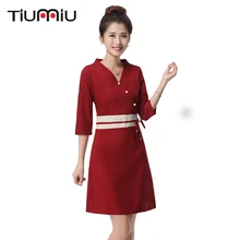 Новое поступление отель униформа лабораторное платье для женщин с длинными рукавами медицинская форма наряд салон красоты спа модная рабочая одежда