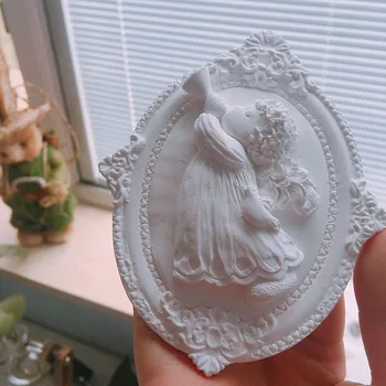 

Angel With A Horn Silicone Mold Big Size Silica Gel DIY Aromatherapy Gypsum Plaster Silicone Mould For Car Pendant