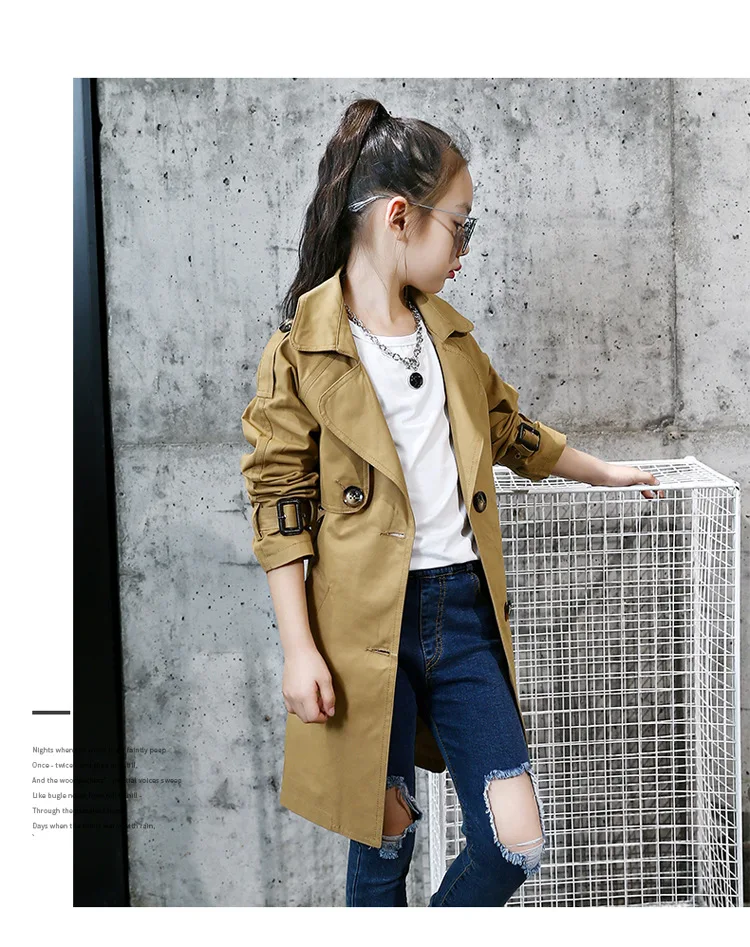 girls trench coats double breasted jackets for girls clothing tops kids windbreaker spring autumn outerwear 4 6 8 10 12 Years4 5 6 7 8 9 10 11 12 13 14  years old little big teenage girls autumn jackets trench coat girls child jacket (8)