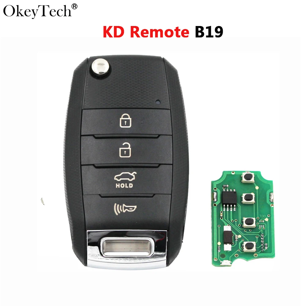 Okeytech 4 кнопки B Серия B19 KD удаленный Управление Авто ключевой для URG200/KD900/KD200