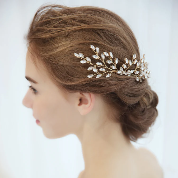 Свадебная расческа для волос с жемчугом и кристаллами|wedding hair comb|hair comb bridalcrystal