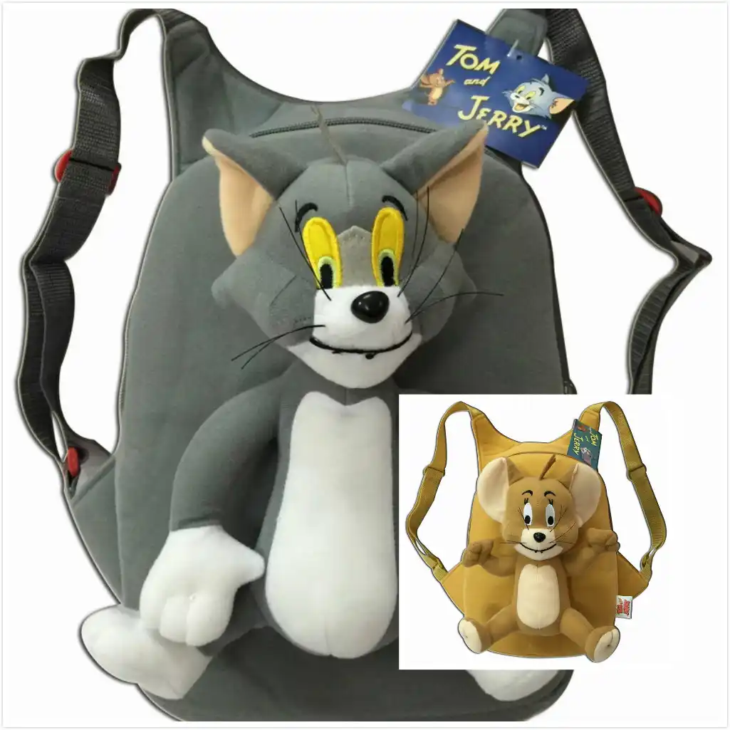 Cute Cartoon Anime Children Soft Plush Backpacks Tom Jerry Kindergarten Baby Shoulder Bags Cat Mouse Gld2 Plush Backpacks Aliexpress