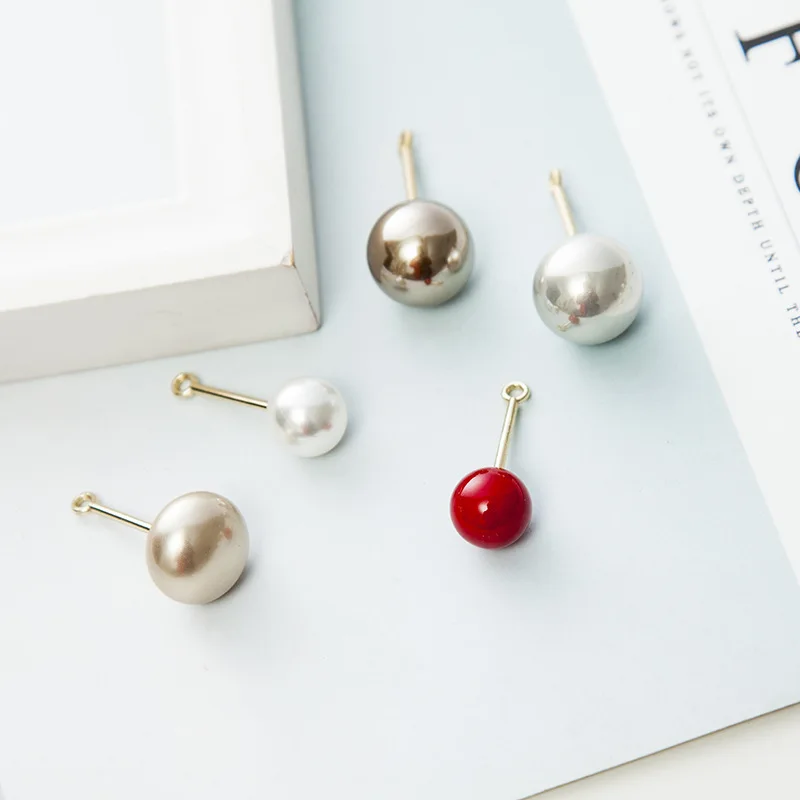 

SEA MEW 30 PCS 35*16mm 30*12mm DIY Earrings Pendant Metal Alloy Imitation Pearl Pendant Connectors For Jewelry Making