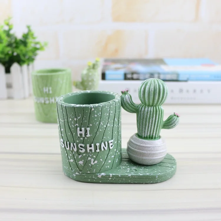 Succulent Cactus Plant Pen Creative Home Office Desk Decorations