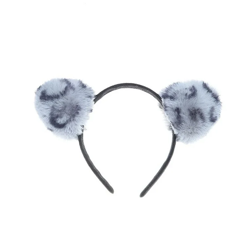 MYZOPER 2019 модные новые кошачьи уши Короткие Плюшевые повседневные обручи для волос Tide леопардовые аксессуары для волос повязка на голову с