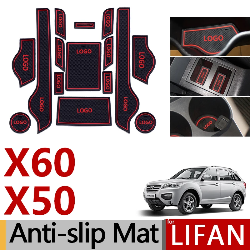 Для Lifan X60 X50 2011 2012 2013 автомобильный Стайлинг автомобиля Нескользящая внутренняя чашка Подушка дверной коврик Чехлы наклейки аксессуары