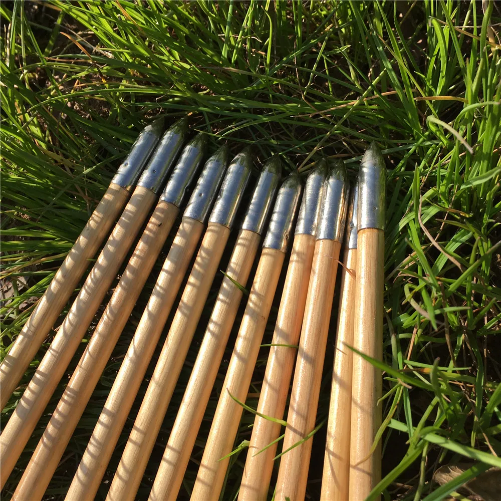 Online 6 12 24PCS Schwarz rot Türkei Feder Traditionellen Handgemachten Holz Pfeile 32   Outdoor Schießen Bogenschießen